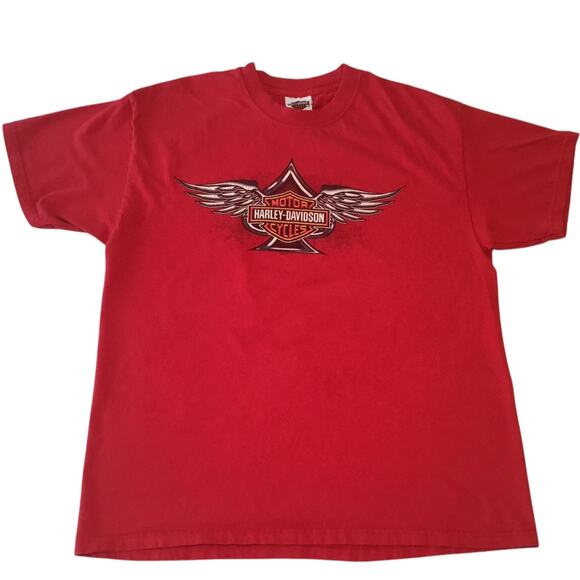Harley Davidson T-Shirt Red Myrtle Beach Large - Picture 1 of 4